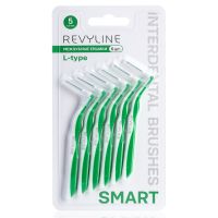 Ершики межзубные Revyline Smart L-type, размер 5 (1,60 мм) зеленые, 6 шт.