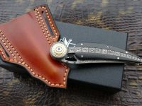 Складной нож Steelclaw Перо, стальVG-10/дамаск, рукоять эбеновое дерево