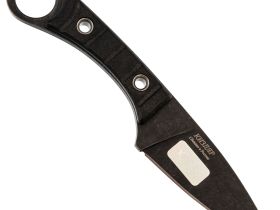Шейный нож Крот, сталь AUS-8 SW черный, Кизляр