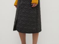 Стеганая юбка А-силуэта