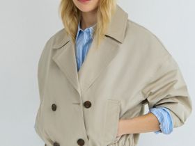 Укороченный тренч, Бежевый