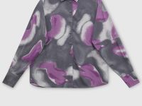 Блузка прямого силуэта с принтом