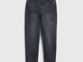 Джинсы Mom с высокой посадкой, Серый