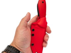 Туристический нож N.C. Custom Crony, сталь AUS-10 BSW, рукоять Red G10, kydex red