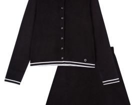 Комплект трикотажный для девочек: кардиган, юбка