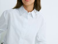 Укороченная рубашка для девочек, Голубой