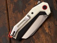Складной нож CJRB Tigris, сталь AR-RPM9, White G10