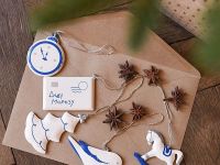 Ёлочная игрушка LUKNO "Ёлка", синяя