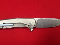 Нож складной LionSteel T.R.E. Blue Titanium, TRE BL, сталь M390, рукоять титан