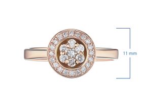 Кольцо из красного золота э0212кц06150100