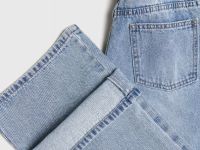 Широкие джинсы Wide leg для девочек, Голубой