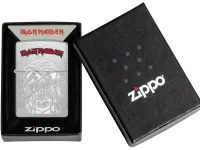 Зажигалка ZIPPO Iron Maiden с покрытием Street Chrome, латунь/сталь, серебристая