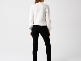 Женские джинсы Lacoste приталенного кроя с высоким поясом