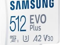 Карта памяти Samsung 512 Гб EVO Plus CL10 с адаптером белый