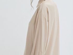 Блузка из сатина, Бежевый