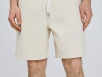 Джинсовые шорты с эластичным поясом, Белый