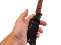 Нож Pocket Wolf Танто, сталь AUS10Co, рукоять G10, черно-оранжевый