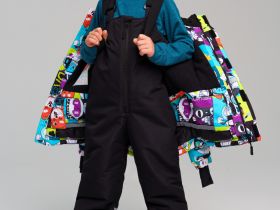 Комплект текстильный с полиуретановым покрытием для мальчиков: куртка, полукомбинезон