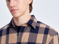 Рубашка прямого силуэта в клетку