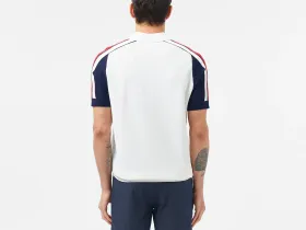 Мужское трикотажное поло Lacoste из вискозы на молнии