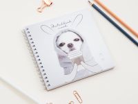 Скетчбук MESHU "Puppy"150*150 мм, 60 л, 120 г, на гребне, soft-touch