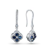 Серьги из белого золота с и сапфирами э4702сг03250352_white