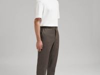 Брюки полуприлегающего кроя со льном