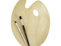 Овальная деревянная палитра 30х40 см