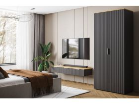 Распашной шкаф Енссон 2-90x210 Графитовый