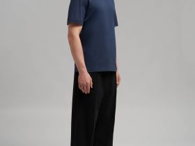 Футболка прямого кроя из мерсеризованного хлопка