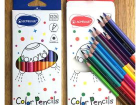 Набор карандашей цветных двусторонних трехгранных Acmeliae 12 шт/24 цв, в картонном футляре