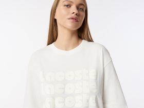 Женская хлопковая футболка Lacoste