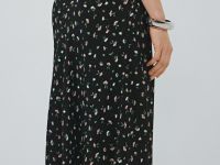 Юбка макси с принтом, Черный
