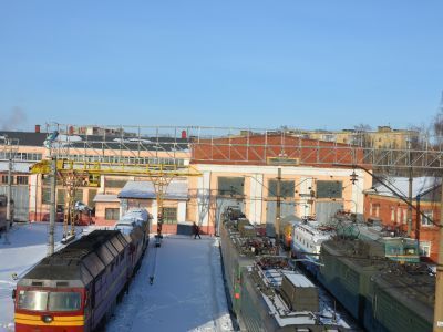 Здание Орловского локомотивного депо, где 6-го марта 1919 г. выступал перед рабочими Председатель ВЦИК Свердлов Яков Михайлович