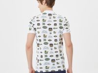 Мужское поло Lacoste Slim Fit с принтом