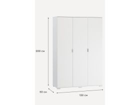 Распашной шкаф Стелла 3-130x200 Белый