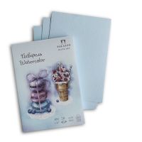 Планшет для акварели Лилия Холдинг "Кондитерская" А5 20 л 300 г, 100% хлопок, голубой