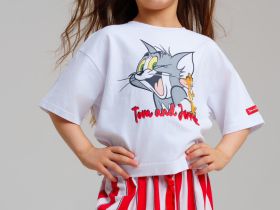 Фуфайка трикотажная для девочек (футболка)