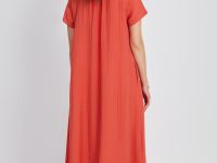 Платье макси с коротким рукавом