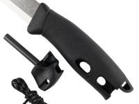 Нож с фиксированным лезвием Morakniv Companion Spark Black, сталь Sandvik 12C27, рукоять резина/пластик