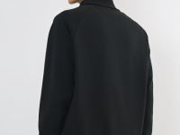 Толстовка с воротником-стойкой на молнии, Черный