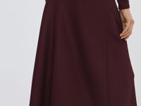 Юбка макси из сатина, Фиолетовый