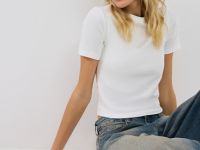 Укороченная футболка, Белый