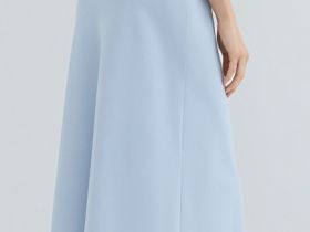 Юбка миди А-силуэта, Голубой