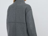 Куртка из пальтовой ткани с шерстью, Серый