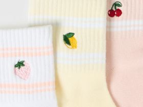 Носки для девочек, 3 пары, Мультицвет