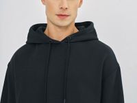 Худи из хлопка, Черный