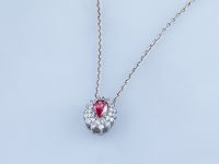 Классическая подвеска из белого золота э0912пд12210504_pink