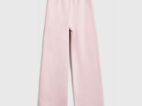 Широкие трикотажные брюки для девочек, Розовый