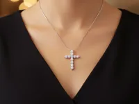 Подвеска из белого золота с бриллиантами э4701пд07180600